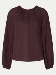 STAUD Bluzka Fabian R24F1106SG Bordowy Regular Fit. Czerwone bluzki STAUD, s, bez wzorów, z jedwabiu, bez kołnierzyka, bez ramiączek. Za 1,219.00 zł.