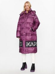 KARL LAGERFELD Płaszcz zimowy Check 236W1506 Różowy Regular Fit. Czerwone płaszcze KARL LAGERFELD, na zimę, xl, bez wzorów, z syntetyku, bez kaptura. Za 1,949.00 zł.