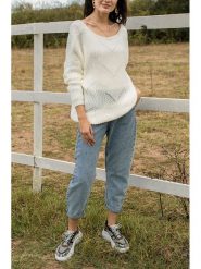 LA Angels Sweter w kolorze kremowym rozmiar: M. Brązowe swetry LA Angels, m, bez wzorów, z wełny, bez ramiączek. Za 113.99 zł.