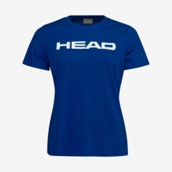 T-shirt damski Club Lucy. Niebieskie t-shirty Head, bez wzorów, z bawełny, bez kołnierzyka, bez ramiączek. W wyprzedaży za 87.50 zł.