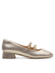 Clarks Półbuty Daiss 30 26181312 Złoty. Żółte czółenka Clarks, bez wzorów, ze skóry, bez obcasa, na obcasie, bez zapięcia. Za 299.99 zł.