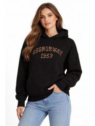 Geographical Norway Bluza "Gaphir" w kolorze czarnym rozmiar: S. Czarne bluzy sportowe Geographical Norway, s, bez wzorów, z bawełny, z kapturem. Za 103.95 zł.