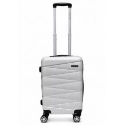 Walizka na kółkach Sapphire ST-2240 srebrna - mała S DUO. Niebieskie walizki Sapphire, bez wzorów, małe. W wyprzedaży za 84.80 zł.