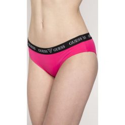 Guess Jeans - Figi kąpielowe. Czarne figi Guess Jeans, xs, z aplikacjami, z dzianiny. W wyprzedaży za 99.90 zł.