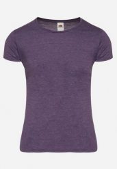 Fioletowy Klasyczny T-shirt z Bawełny Fodena. Fioletowe t-shirty Born2be, l, bez wzorów, z bawełny, bez kołnierzyka, bez ramiączek. Za 14.99 zł.
