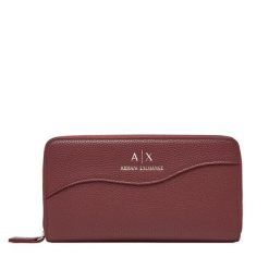 Duży Portfel Damski Armani Exchange. Czerwone portfele Armani Exchange, bez wzorów. Za 429.99 zł.