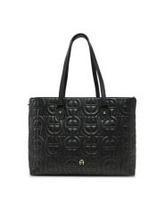 Aigner Torebka 137074 Czarny. Czarne shopper Aigner, bez wzorów, ze skóry, bez dodatków. Za 2,499.00 zł.