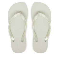 Japonki Calvin Klein. Niebieskie klapki Calvin Klein, bez wzorów, bez obcasa. Za 189.99 zł.