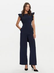 Rinascimento Kombinezon CFC0119758003 Granatowy Regular Fit. Niebieskie sukienki Rinascimento, s, bez wzorów, z syntetyku, bez kołnierzyka, bez ramiączek. Za 299.99 zł.