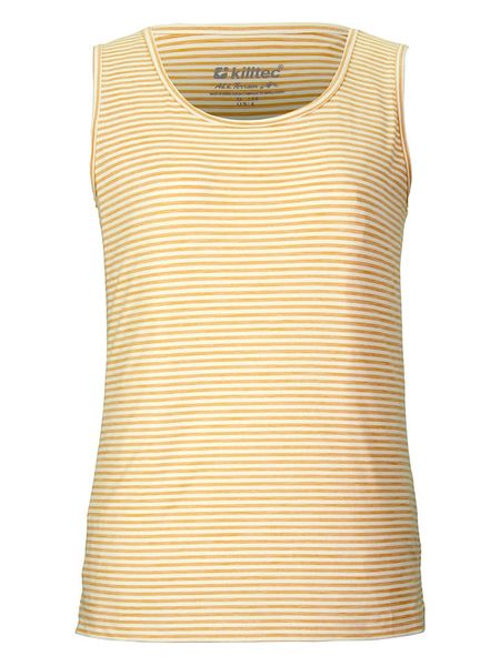 Killtec Top funkcyjny "KOS 63" w kolorze żółto-białym rozmiar: 40. Białe topy Killtec, bez wzorów, z materiału, bez kołnierzyka, bez ramiączek. Za 65.23 zł.