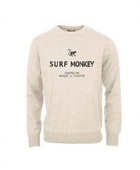 Bluza z Bawełny Organicznej - Okrągły Dekolt / Dorośli (Piaskowy). Brązowe bluzy sportowe SURF MONKEY, uniwersalny, bez wzorów, z bawełny, bez kaptura. Za 309.95 zł.