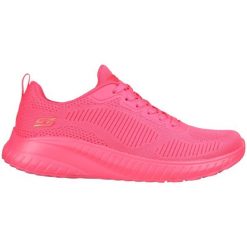 Buty damskie SKECHERS Bobs Squad Chaos Cool Rythms. Czerwone obuwie sportowe Skechers, bez zapięcia. Za 229.99 zł.