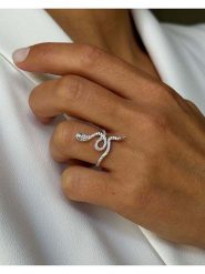 Eclat d'Argent Srebrny pierścionek z cyrkoniami rozmiar: 52. Szare pierścionki Eclat d'Argent, z cyrkonią, srebrne. Za 86.99 zł.