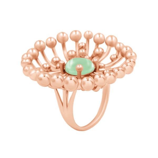 Pierścionek Celebrate różowe pozłocenie. Czerwone pierścionki Lilou, szklane. Za 149.00 zł.