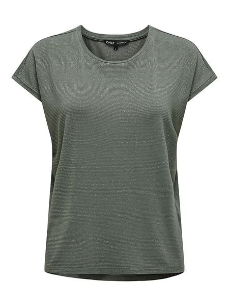 ONLY Koszulka w kolorze khaki rozmiar: L. Brązowe bluzki Only, l, bez wzorów, bez kołnierzyka, bez ramiączek. Za 72.95 zł.