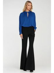 Nife Spodnie w kolorze czarnym rozmiar: 42. Czarne spodnie materiałowe Nife, bez wzorów, z materiału, z podwyższonym stanem. Za 204.48 zł.