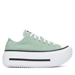Trampki Converse. Zielone trampki Converse, bez wzorów, bez zapięcia. Za 419.99 zł.