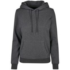 Podstawowa Bluza Damska. Brązowe bluzy BUILD YOUR BRAND, xl, bez wzorów, bez kaptura. Za 131.99 zł.