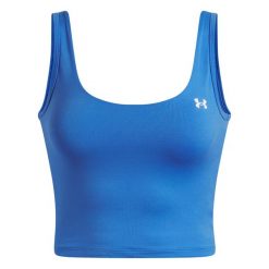 Damski tank top Under Armour Motion. Niebieskie topy Under Armour, bez wzorów, bez kołnierzyka, bez ramiączek. Za 142.90 zł.