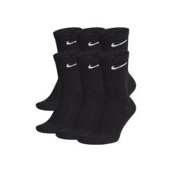 Skarpety Nike Dri-FIT 6 par czarne. Czarne skarpety Nike, bez wzorów. Za 86.99 zł.