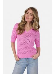 LIEBLINGSSTÜCK Sweter "Pinsa" w kolorze różowym rozmiar: 46. Różowe swetry LIEBLINGSSTÜCK, bez wzorów, z bawełny, bez ramiączek. Za 316.95 zł.