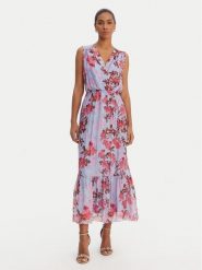 Fracomina Sukienka codzienna FR26SD3018W774R8 Niebieski Regular Fit. Niebieskie sukienki Fracomina, na co dzień, xl, bez wzorów, z wiskozy, bez kołnierzyka, bez ramiączek, proste. Za 879.99 zł.