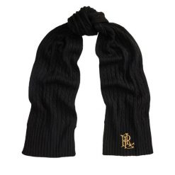 Szalik LAUREN RALPH LAUREN. Czarne szaliki Lauren Ralph Lauren, bez wzorów. Za 419.99 zł.