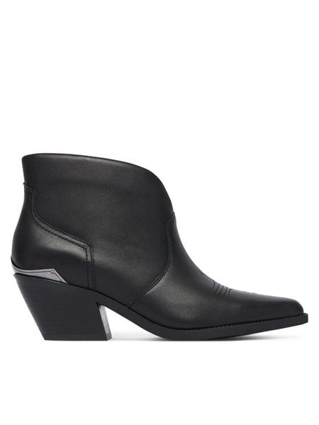 Liu Jo Kowbojki Austin 03 SF6063 P0102 Czarny. Czarne botki Liu Jo, bez wzorów, ze skóry, bez obcasa, na słupku, bez zapięcia. Za 834.99 zł.