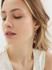 Guess Kolczyki JUBE05 030JW Srebrny. Szare kolczyki Guess, metalowe. Za 189.99 zł.