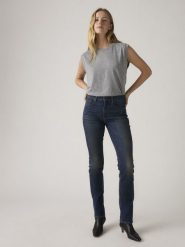 Levi's Dżinsy - Slim fit - w kolorze granatowym rozmiar: W32/L32. Niebieskie jeansy Levi's®, l, z aplikacjami, z podwyższonym stanem. Za 306.73 zł.