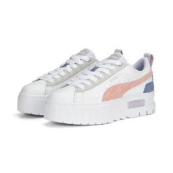 Buty do chodzenia damskie Puma MAYZE MIX. Białe obuwie sportowe Puma, z gumy, bez zapięcia, trekkingowe. Za 604.00 zł.