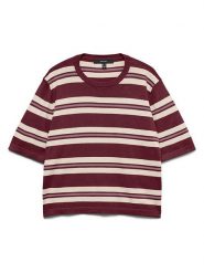 Vero Moda Sweter w kolorze kremowo-bordowym rozmiar: XL. Czerwone swetry Vero Moda, xl, bez wzorów, bez ramiączek. Za 91.95 zł.