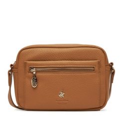 Torebka Beverly Hills Polo Club. Brązowe listonoszki Beverly Hills Polo Club, bez wzorów, bez dodatków. Za 199.99 zł.