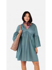 Barts Sukienka "Jimedai" w kolorze niebieskim rozmiar: onesize. Niebieskie sukienki Barts, bez wzorów, z bawełny, bez kołnierzyka, bez ramiączek, mini. Za 159.95 zł.