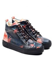 Goby Sneakersy w kolorze granatowym ze wzorem rozmiar: 41. Niebieskie trampki Goby, bez wzorów, z materiału, za kostkę, bez zapięcia. Za 304.99 zł.