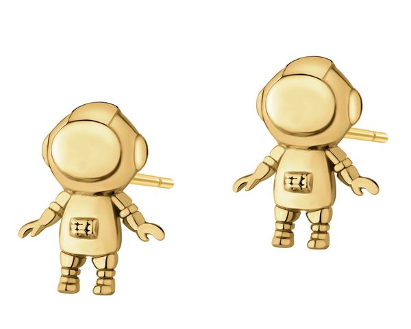 Kolczyki srebrne - astronauci. Szare kolczyki Apart, pozłacane. Za 199.00 zł.
