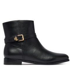 Botki LAUREN RALPH LAUREN. Czarne botki Lauren Ralph Lauren, bez wzorów, bez obcasa, na słupku, bez zapięcia. Za 1,199.00 zł.