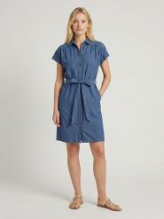 MOSS COPENHAGEN Sukienka "Viana" w kolorze niebieskim rozmiar: XL. Niebieskie sukienki Moss Copenhagen, xl, bez wzorów, z tkaniny, bez kołnierzyka, bez ramiączek, mini. Za 153.34 zł.