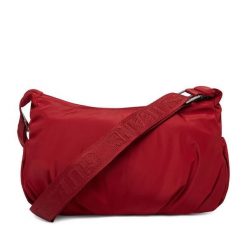 Torebka Guess Jeans. Czerwone listonoszki Guess Jeans, z aplikacjami, z jeansu, bez dodatków. Za 199.99 zł.