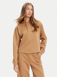 Guess Bluza V5YQ04 KBSL2 Beżowy Regular Fit. Brązowe bluzy Guess, xs, z aplikacjami, z syntetyku, bez kaptura. Za 369.99 zł.