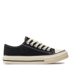 Trampki Big Star Shoes. Czarne trampki BIG STAR SHOES, bez wzorów, bez zapięcia. Za 109.99 zł.