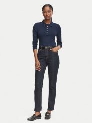 Tommy Hilfiger Polo WW0WW51731 Granatowy Slim Fit. Niebieskie koszulki polo TOMMY HILFIGER, xxs, bez wzorów, z wiskozy, bez kołnierzyka, bez ramiączek. Za 369.99 zł.