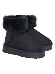 Blackfield Botki zimowe "Clary" w kolorze czarnym rozmiar: 39. Czarne botki Blackfield, na zimę, bez wzorów, bez obcasa, na platformie, bez zapięcia. Za 164.95 zł.