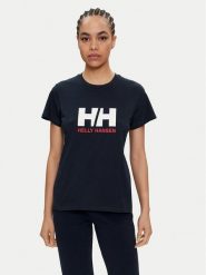Helly Hansen T-Shirt W Hh Logo T-Shirt 2.0 34465 Granatowy Regular Fit. Niebieskie t-shirty Helly Hansen, s, bez wzorów, z bawełny, bez kołnierzyka, bez ramiączek. Za 89.99 zł.
