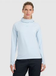 4F Bielizna termiczna drapana (góra) damska - niebieska XL. Niebieskia bielizna sportowa 4f, xl, bez wzorów, z polaru. Za 179.99 zł.