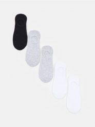 Skarpetki z gumką 5pack - szary. Szare skarpety Sinsay, bez wzorów. Za 12.99 zł.