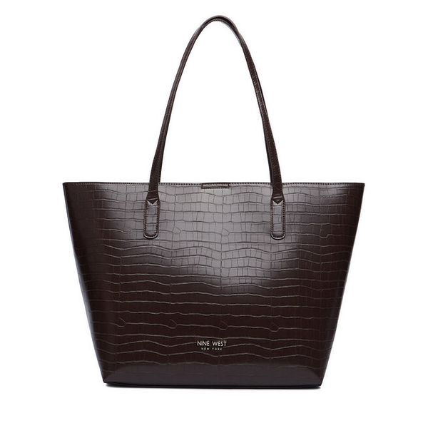 Torebka Nine West. Brązowe shopper Nine West, bez wzorów, bez dodatków. Za 279.99 zł.