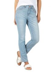 Timezone Dżinsy "Tahila" - Slim fit - w kolorze błękitnym rozmiar: W26/L32. Niebieskie jeansy Timezone, l, z aplikacjami. Za 123.25 zł.