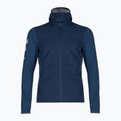 Bluza męska Maloja BeifussM. Niebieskie kurtki Maloja, l, bez wzorów, z materiału, z kapturem. Za 869.99 zł.