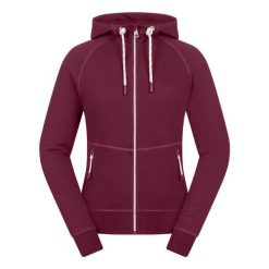 Bluza damska z kapturem ELT Pamplona. Czerwone bluzy ELT, bez wzorów, z kapturem. Za 254.50 zł.